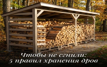 Хранение дров на улице